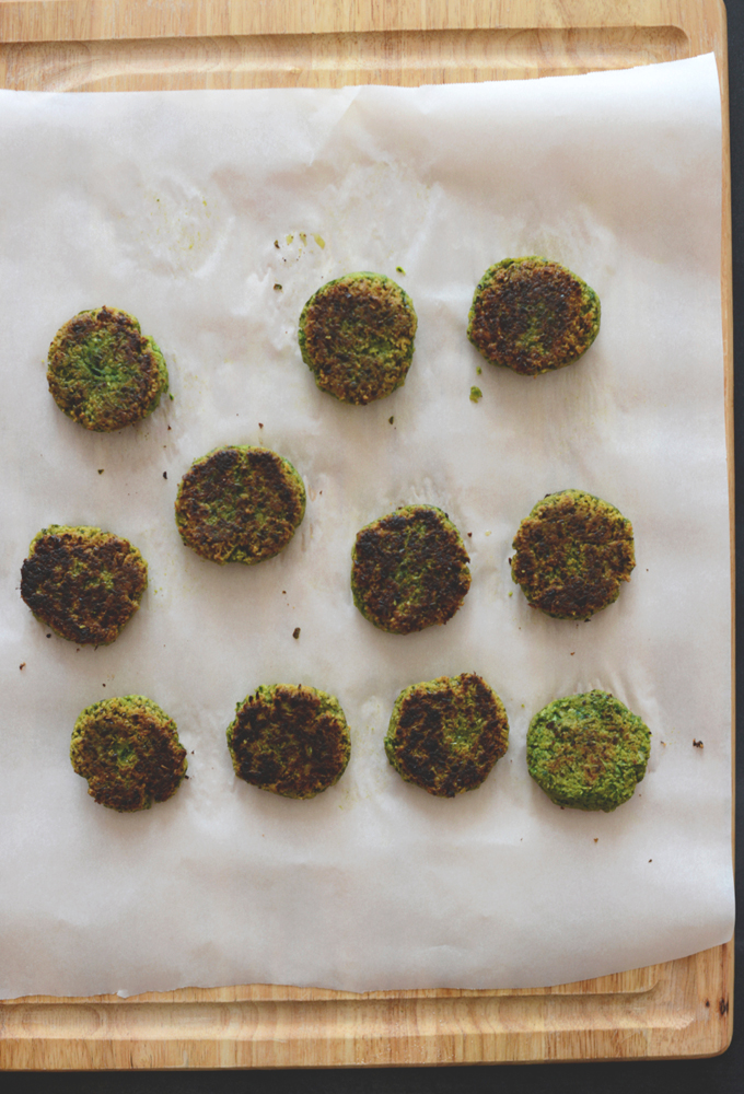 Freshly cooked batch of our healthy falafel recipe