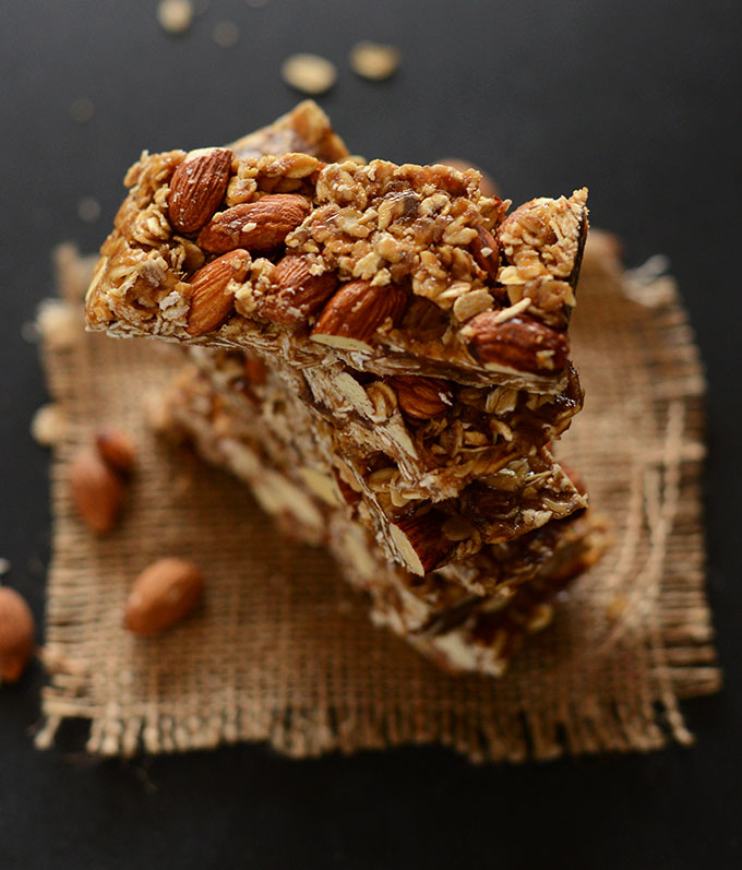 Tall stack of our healthy granola bars