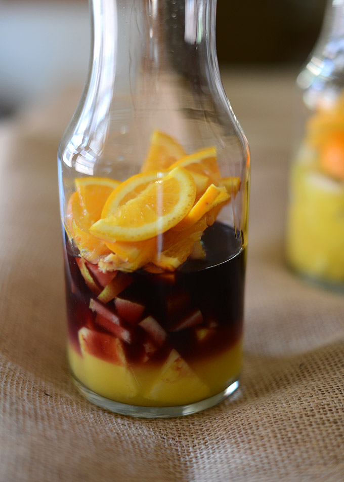 Jar of our homemade Spanish Style Sangria recipe