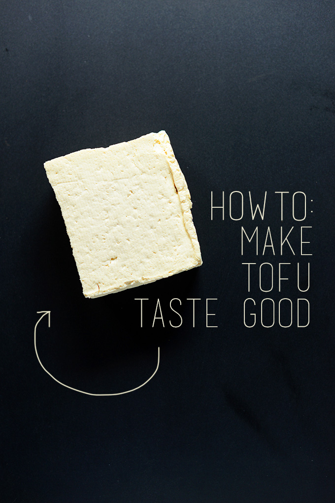 Block of Tofu to represent our instructions for how to make tofu taste good