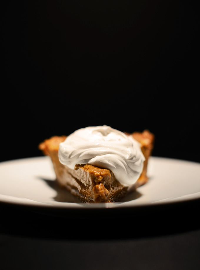 Slice of No Bake Pumpkin Pie for our Thanksgiving recipe roundup