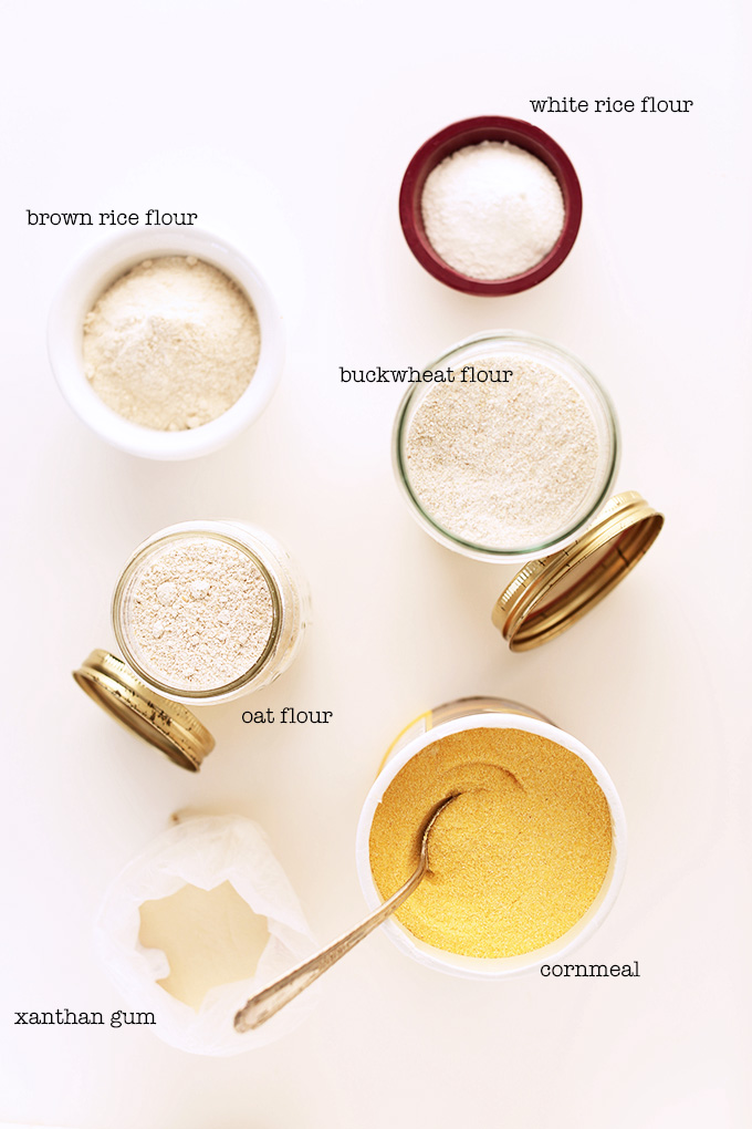 Gluten-free flours for making our homemade gluten-free pancake mix recipe