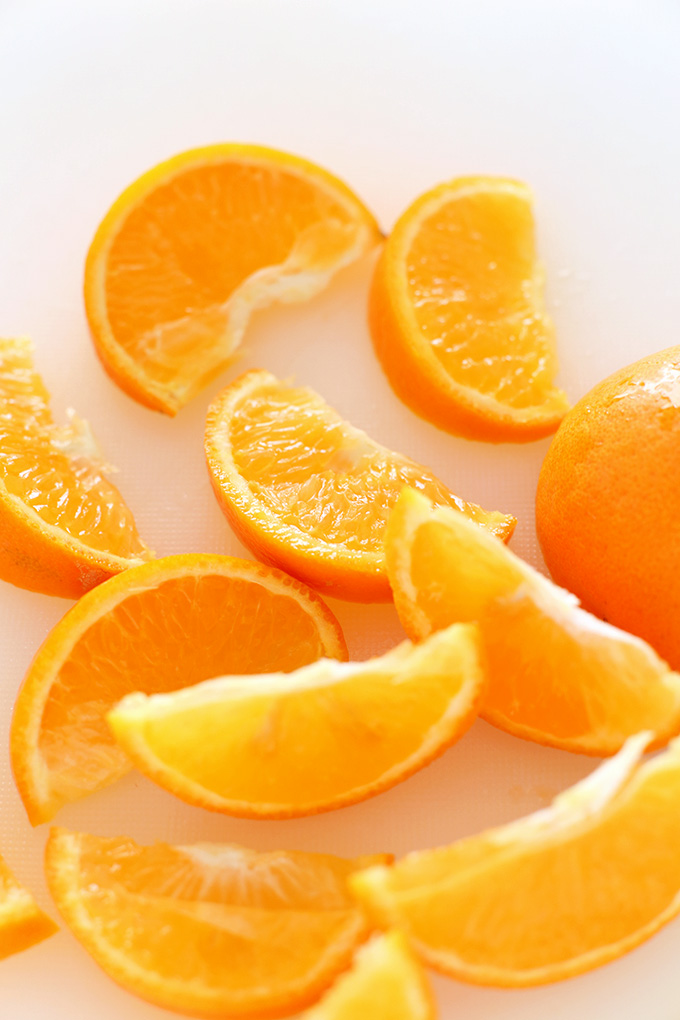Fresh orange slices for making drinks