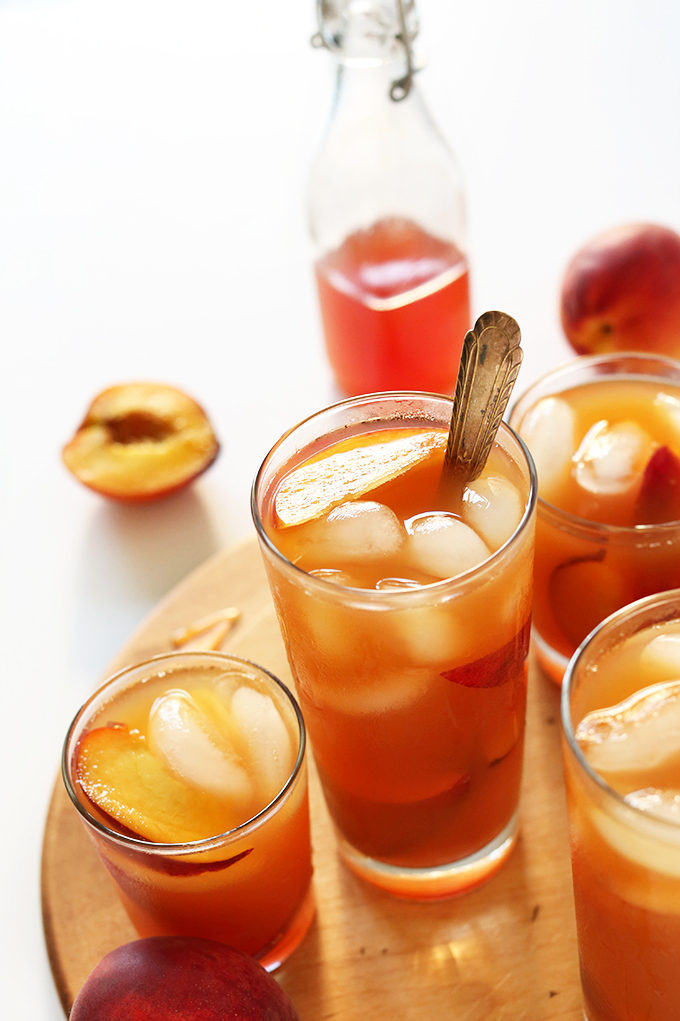 Glasses of summery Peach Iced Tea