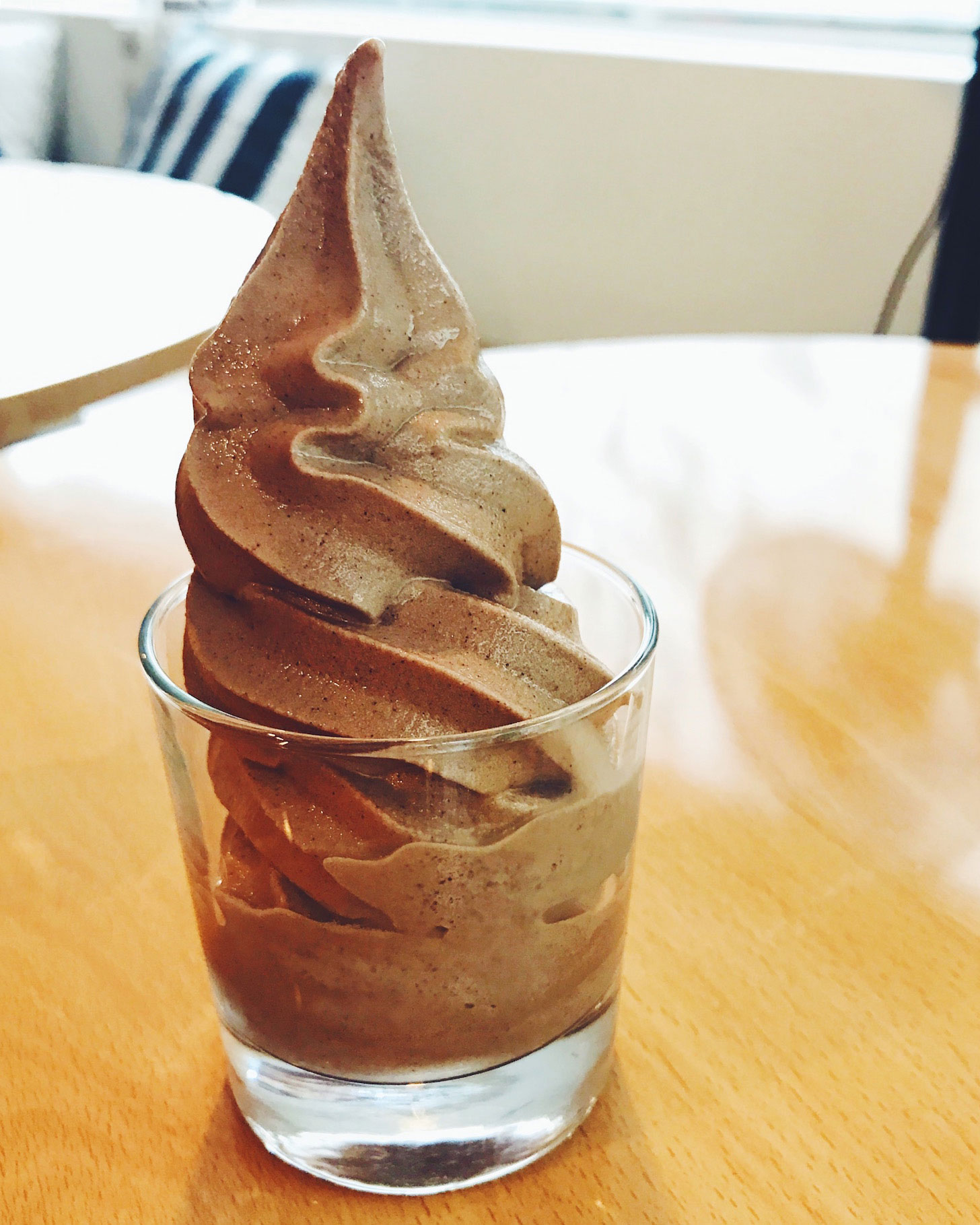 Cup of Chocolate Soft Serve from an ice cream shop in Seoul