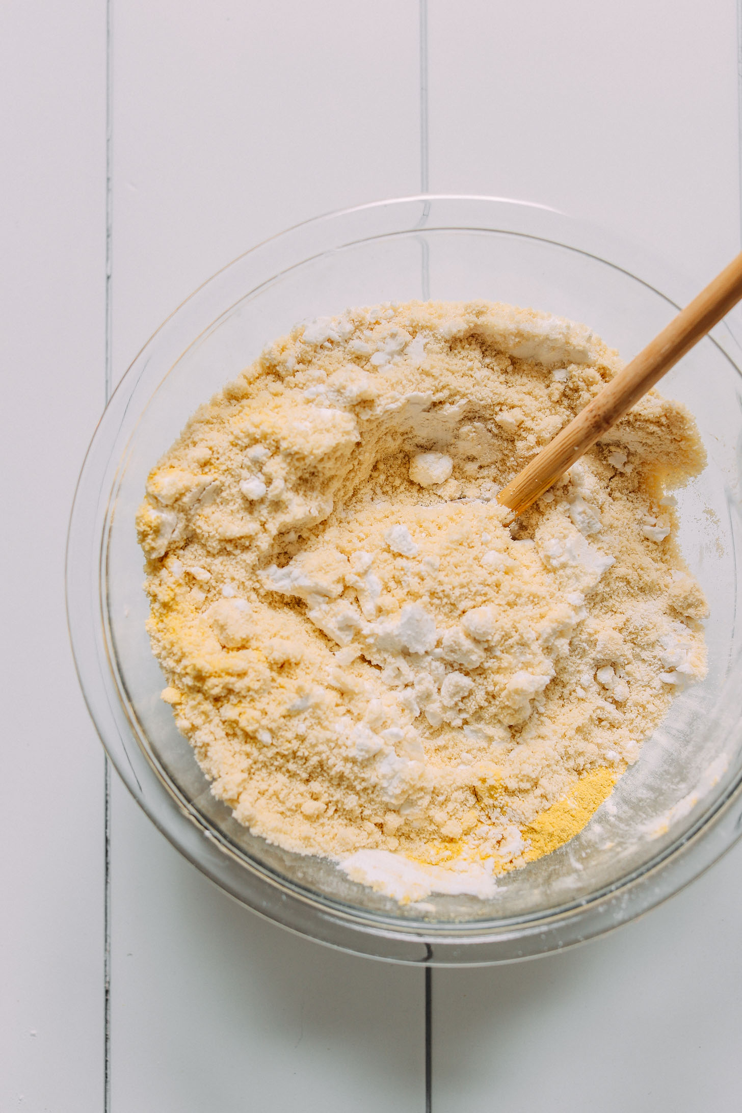 Mixing dry ingredients for our Vegan Gluten-Free Biscuits recipe