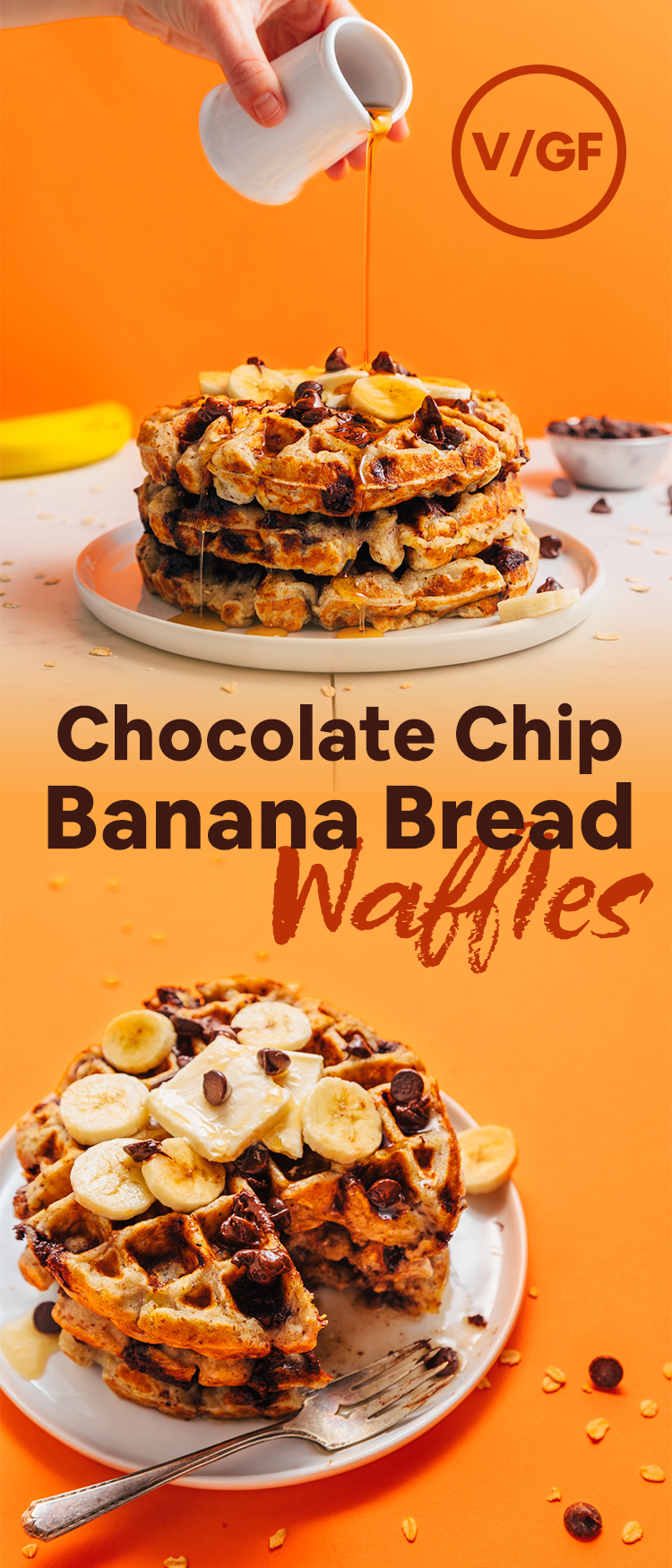 Chocolate Chip Banana Bread Waffles | Minimalist Baker Recipes