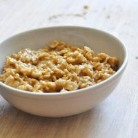 Bowl of Creamy Vegan Pumpkin Oatmeal