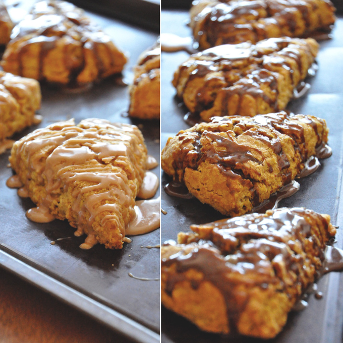 Batch of our Pumpkin Scones with Maple and Molasses Glaze