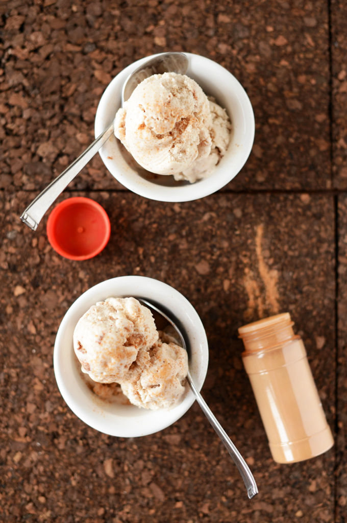 Bowls of our homemade dairy-free Cinnamon Toast Ice Cream