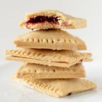 Stack of delicious Vegan Pop Tarts with a berry filling