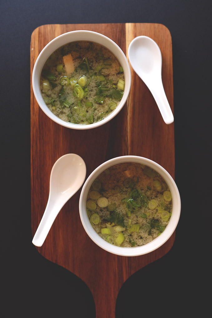Green Chard and Tofu Miso Soup #minimalistbaker