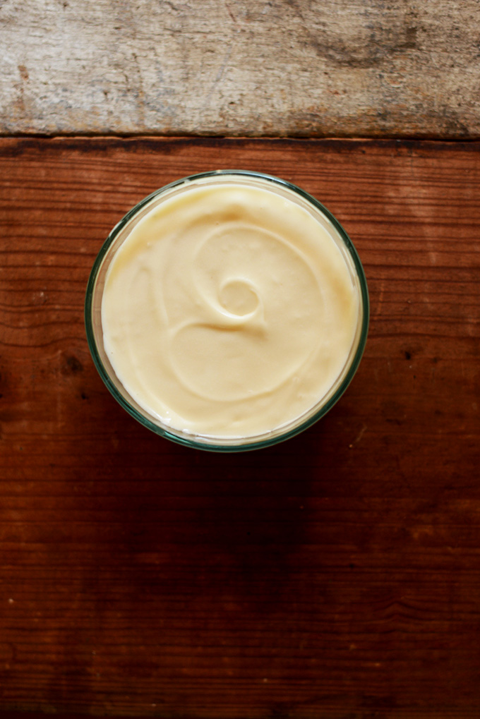Bowl of homemade Dairy-Free Cream Cheese Frosting