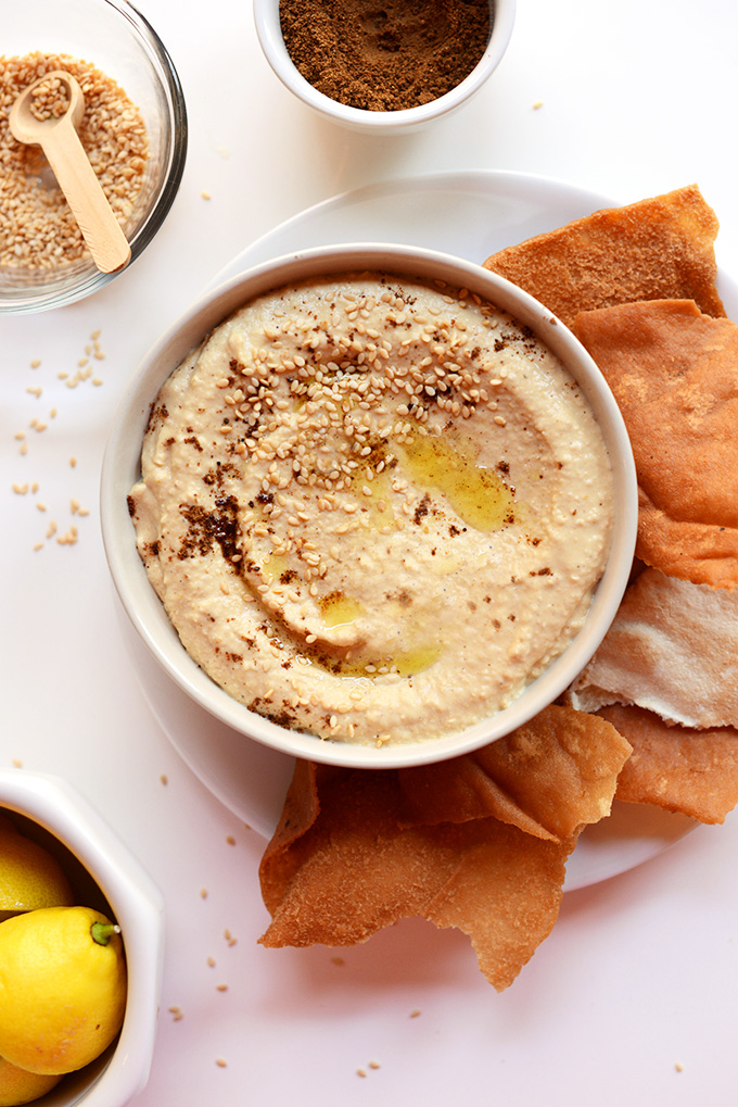 Bowl of our delicious Garam Masala Hummus recipe