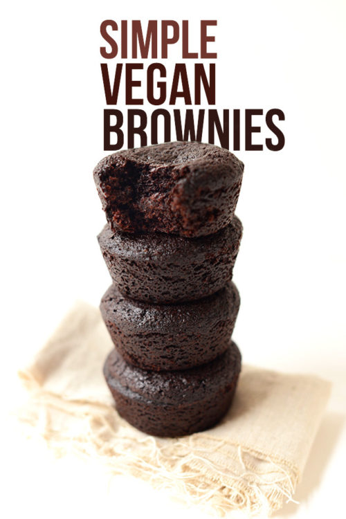 Vegan Brownies stacked tall for a delicious treat