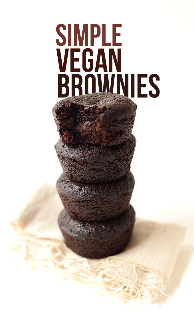 Stack of our Simple Vegan Brownies