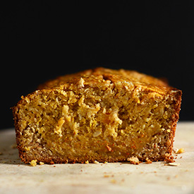 Loaf of Gluten-Free Banana Bread made with butternut squash