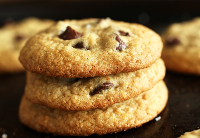 Stack of Gluten-Free Dairy-Free Chocolate Chip Cookies