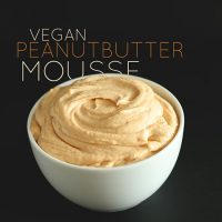 Bowl filled with homemade Vegan Peanut Butter Mousse