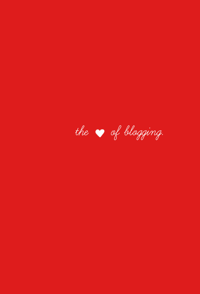 The Heart of Blogging written on a red background
