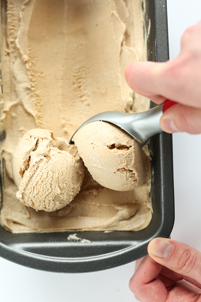 Creamy VEGAN Chai Ice Cream! No boiling or chilling required!