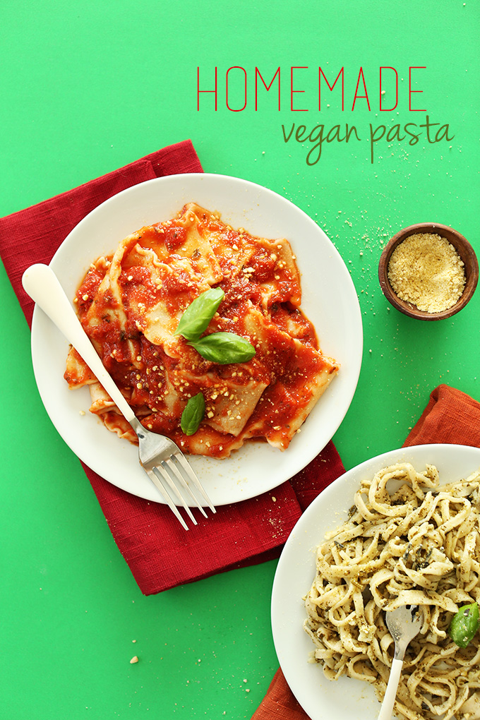 Homemade Vegan Pasta! So simple, egg-free and SO delicious! #vegan