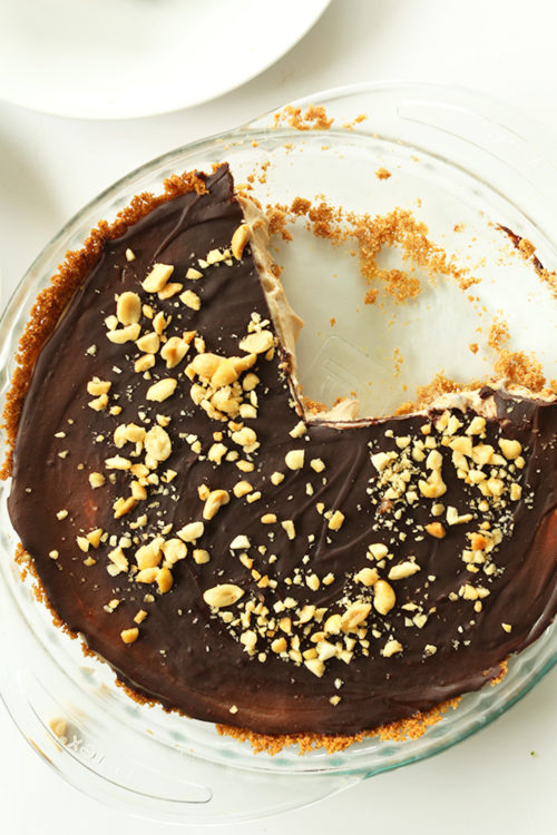 Chocolate Peanut Butter Cup Pie for an incredible vegan dessert