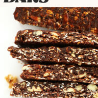 Homemade brownie granola bars with no baking required