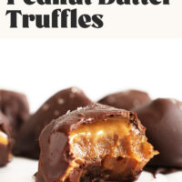 Salted caramel peanut butter truffles