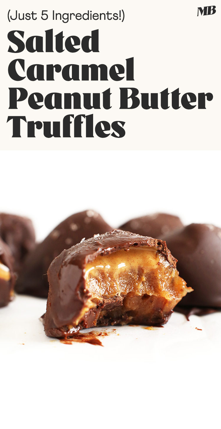 Salted Caramel Peanut Butter Truffles | Minimalist Baker Recipes