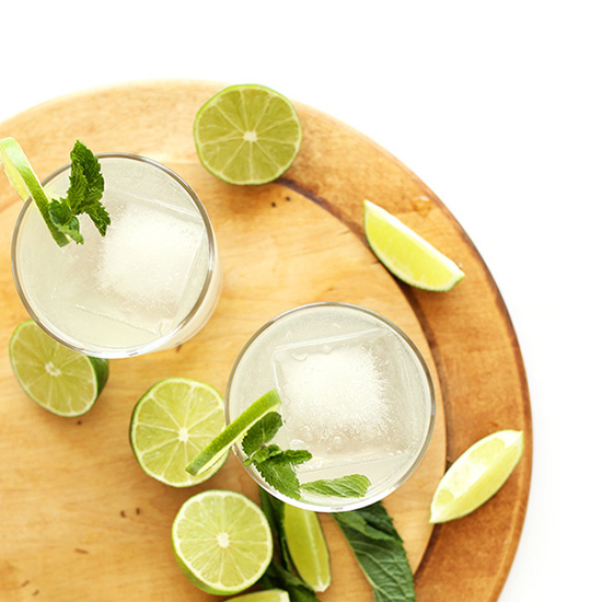 Fresh limes, mint, and two Coconut Gin and Tonics
