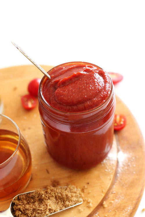 Jar of our homemade Whiskey BBQ Ketchup recipe