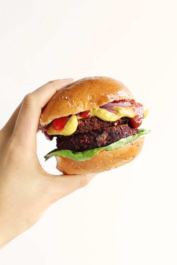 Quinoa Beet Veggie Burgers | Minimalist Baker Recipes