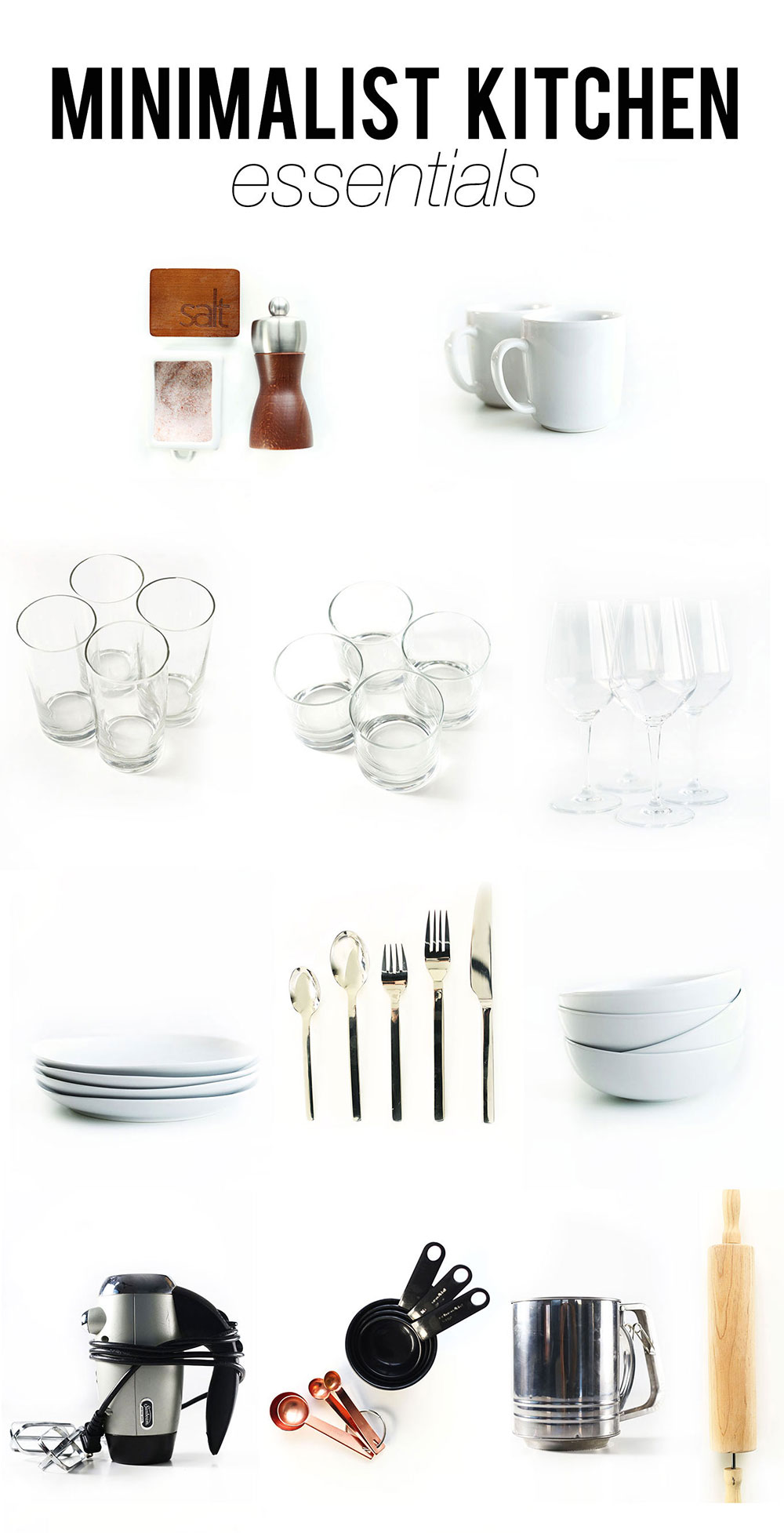 Our favorite items for a minimalist kitchen