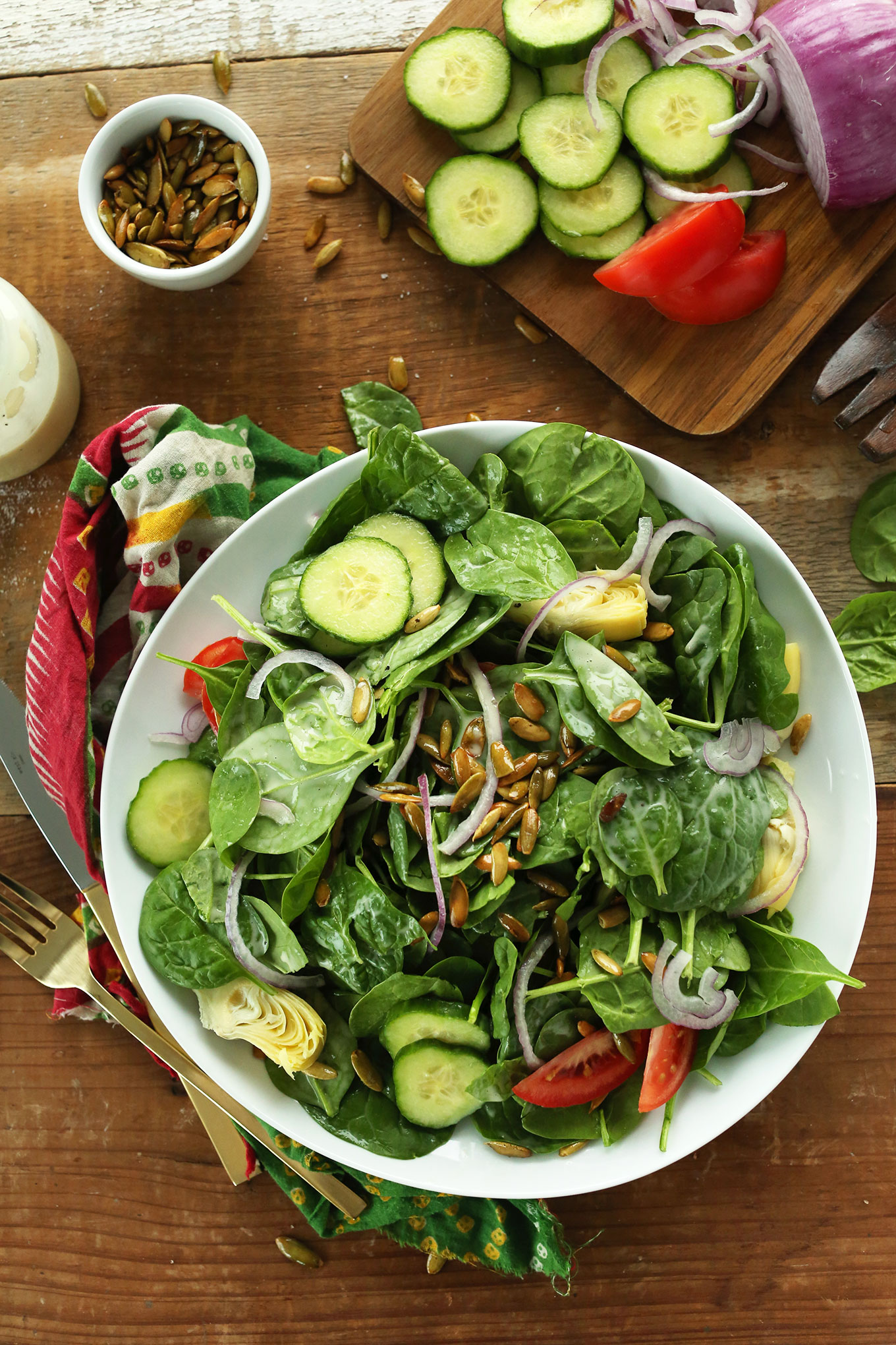 Creamy Spinach Salad | Minimalist Baker Recipes