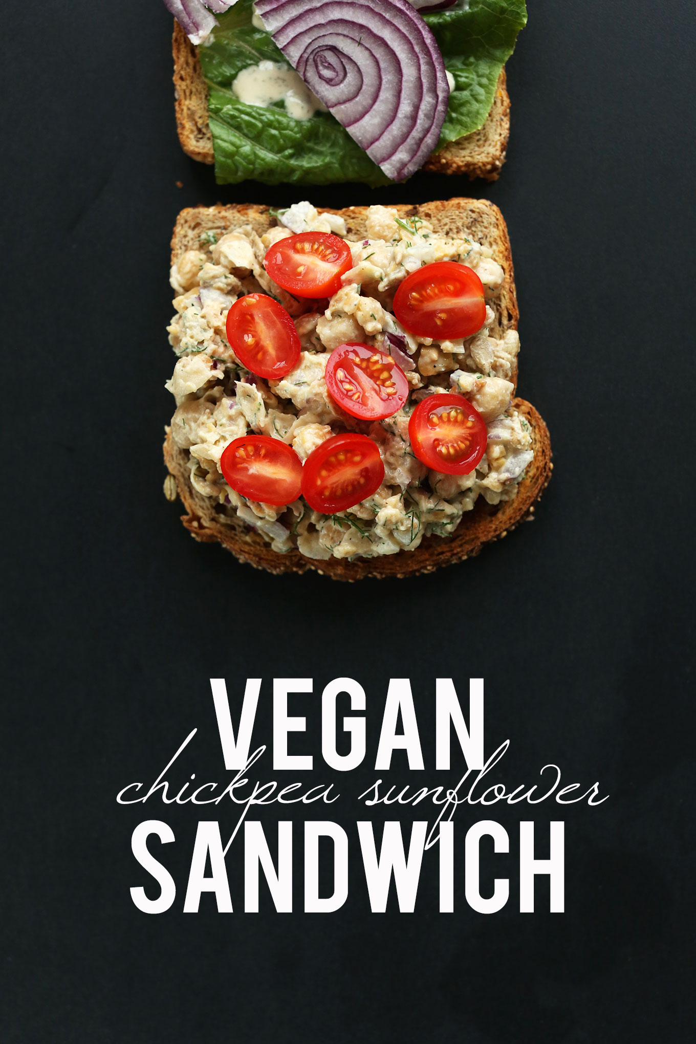 Vegan Chickpea Sunflower Sandwich for a simple lunch