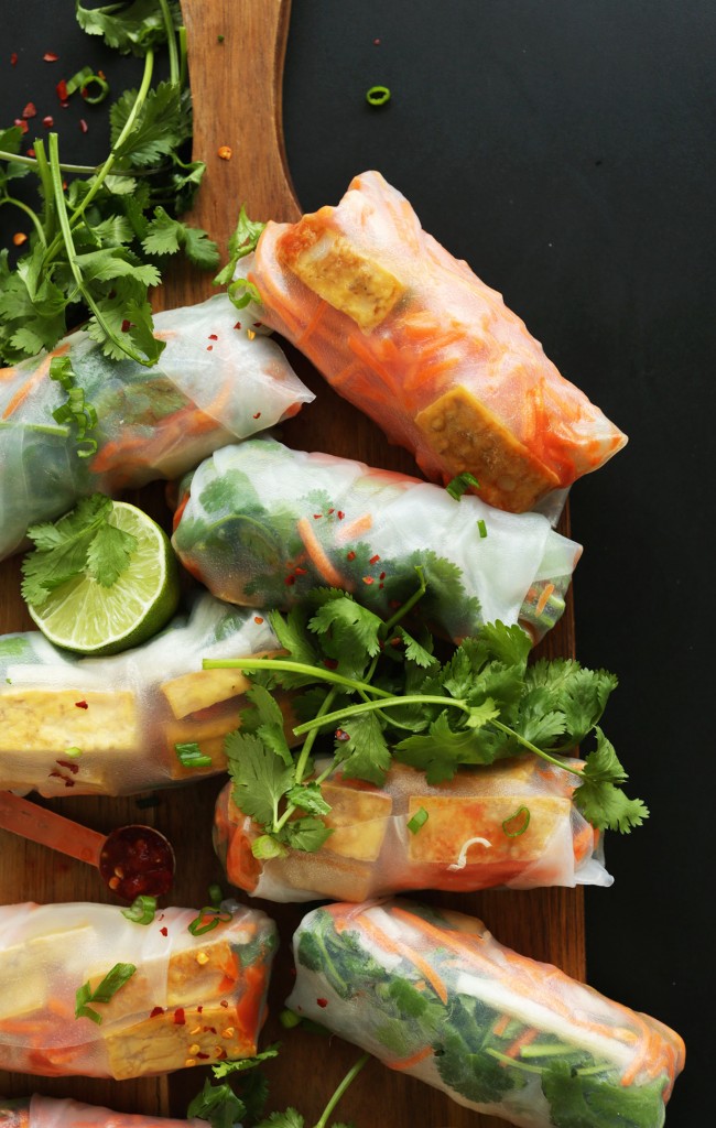 Vietnamese Spring Rolls Recipe Banh Mi Spring Rolls Minimalist Baker Recipes 