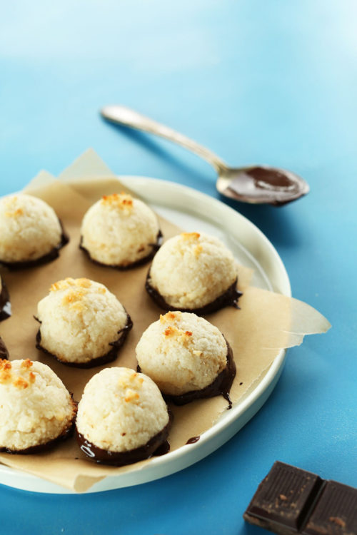 Plate of our Vegan Coconut Macaroons recipe