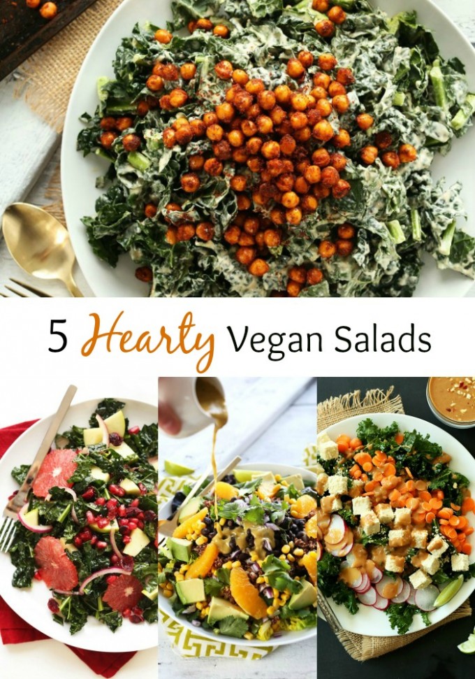 5 Hearty Vegan Salads - Minimalist Baker