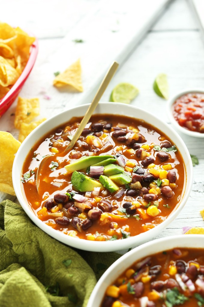 Black Bean Tortilla Soup | Minimalist Baker Recipes