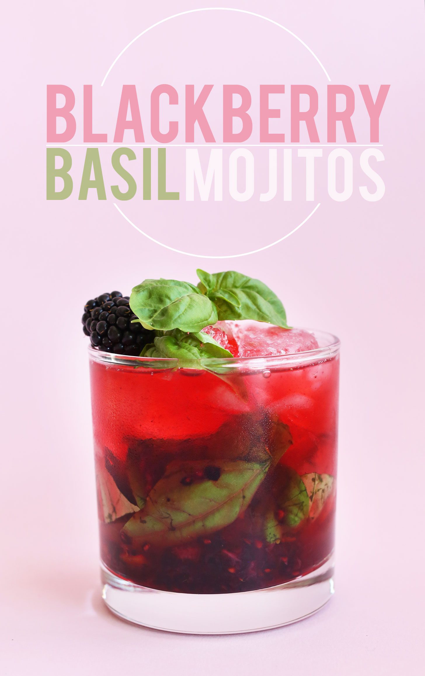 Glass of our Summery Blackberry Basil Mojito recipe