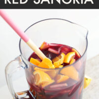 Pitcher of easy red sangria