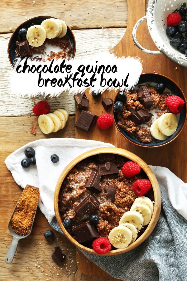 Chocolate Quinoa Breakfast Bowl | Minimalist Baker