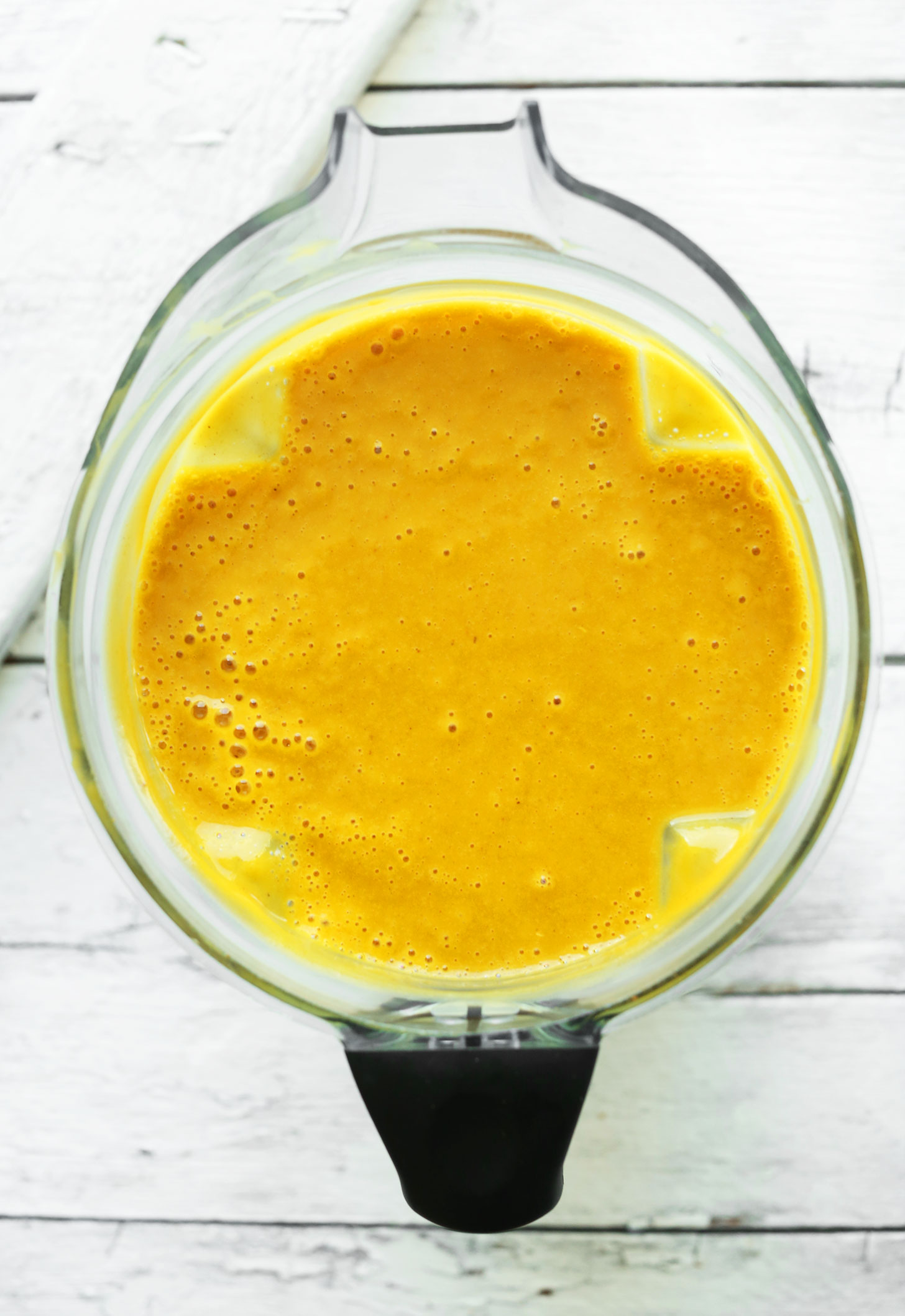 Blender filled with our delicious vegan gluten-free Curried Butternut Squash Soup recipe