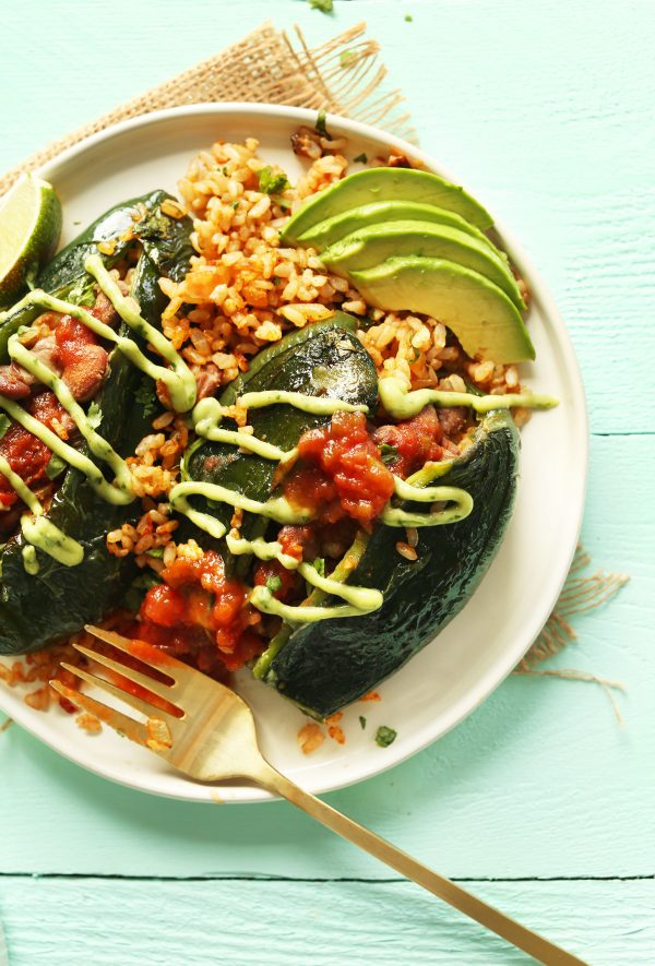 Vegan Stuffed Poblano Peppers | Minimalist Baker Recipes