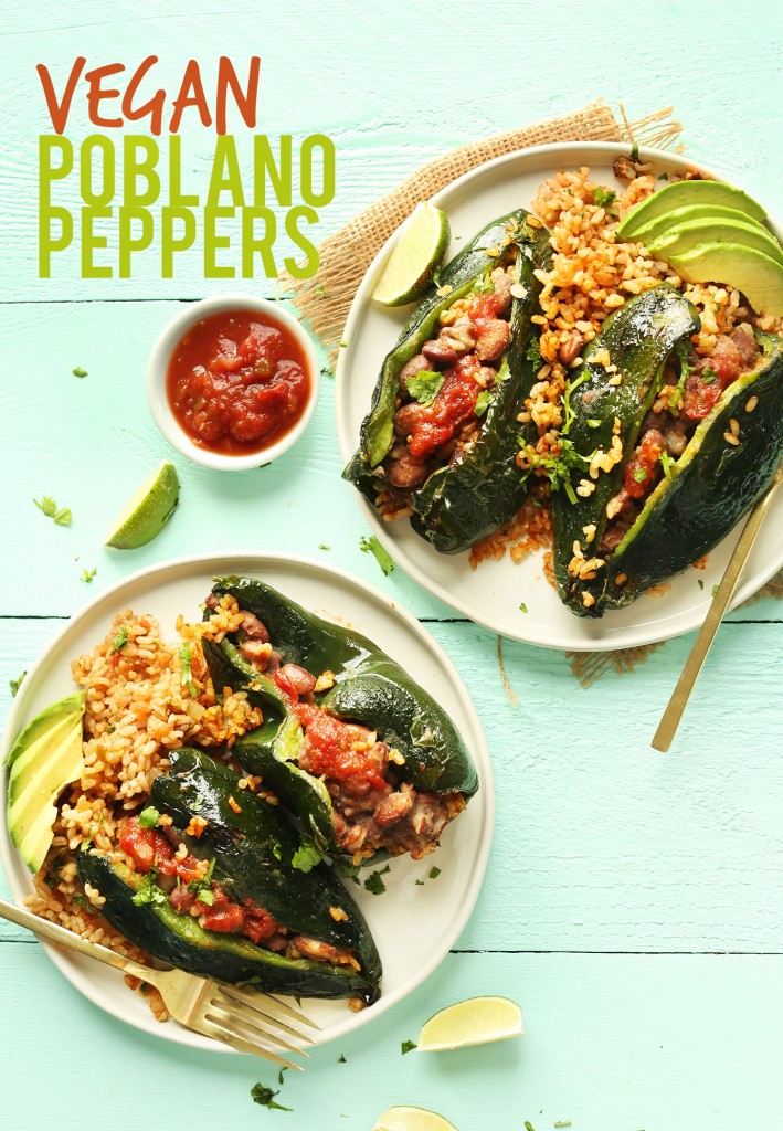 Vegan Stuffed Poblano Peppers | Minimalist Baker Recipes