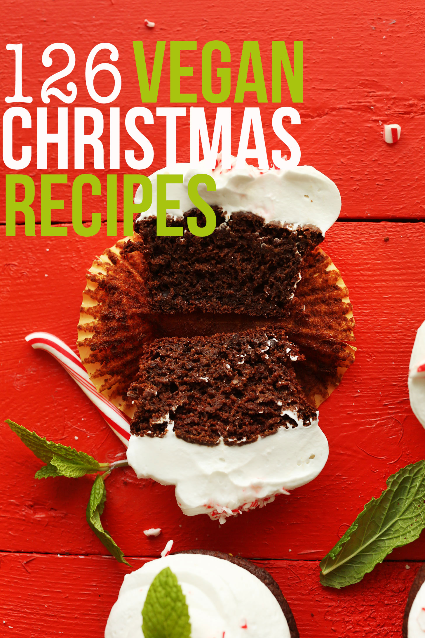 Vegan cupcakes for one of our 126 Vegan Christmas Recipe ideas
