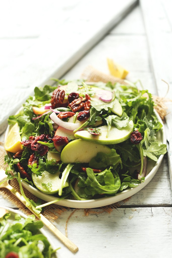 Apple Pecan Arugula Salad Minimalist Baker Recipes 5941