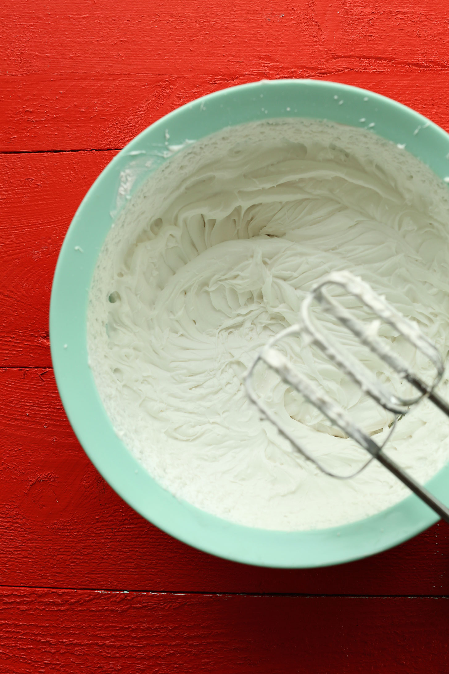 Making frosting for delicious vegan gluten-free Chocolate Peppermint holiday Cupcakes