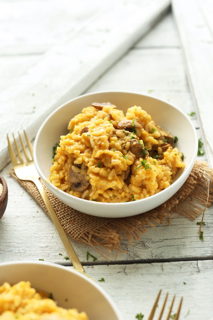 Mushroom and Leek Risotto (Vegan + GF) - Minimalist Baker Recipes